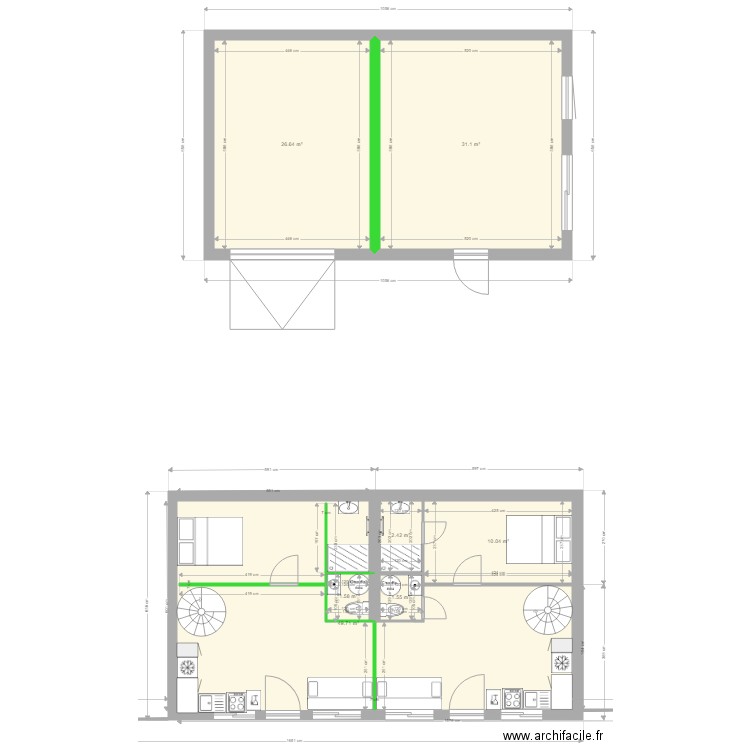 plan 3. Plan de 7 pièces et 123 m2