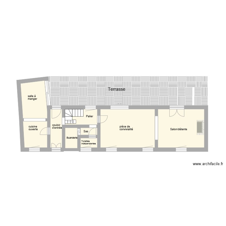 RDC Chateau Thierry. Plan de 0 pièce et 0 m2