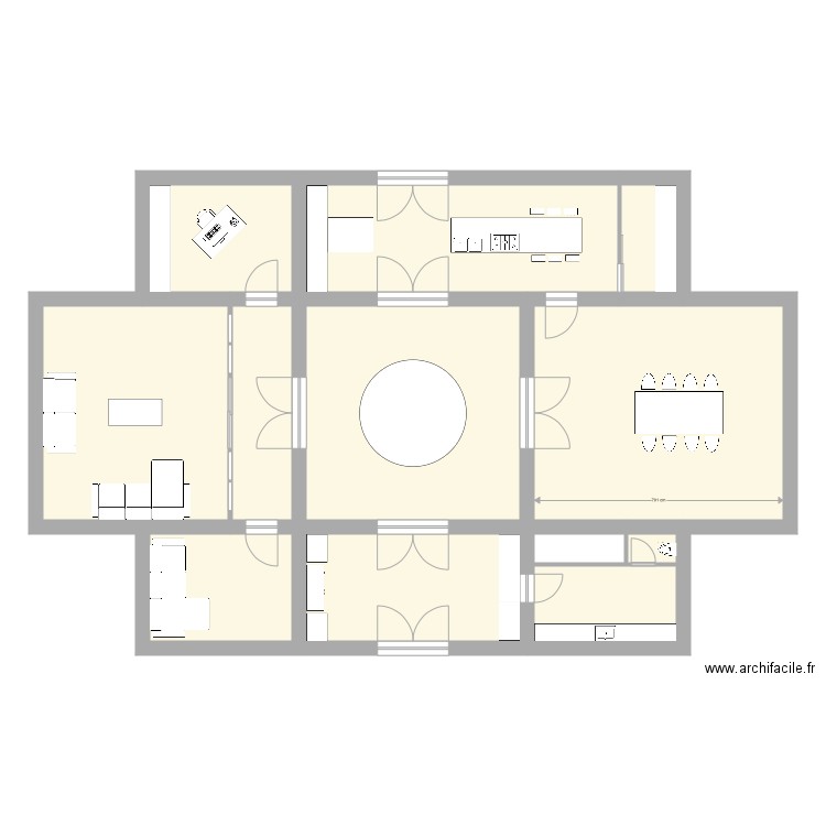 Scrawelle Rez Cuisine et wc 2e. Plan de 0 pièce et 0 m2