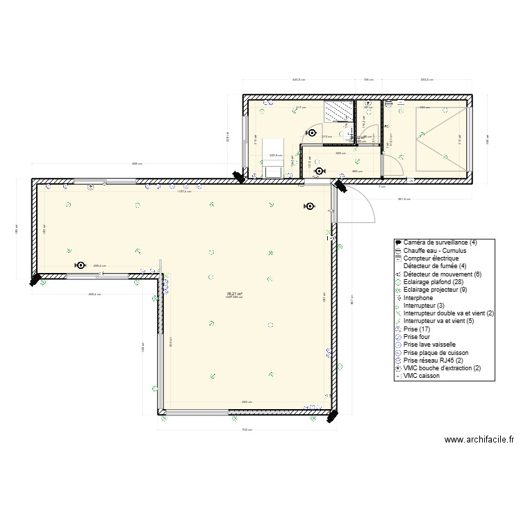 chikhi plan électrique rdc. Plan de 0 pièce et 0 m2