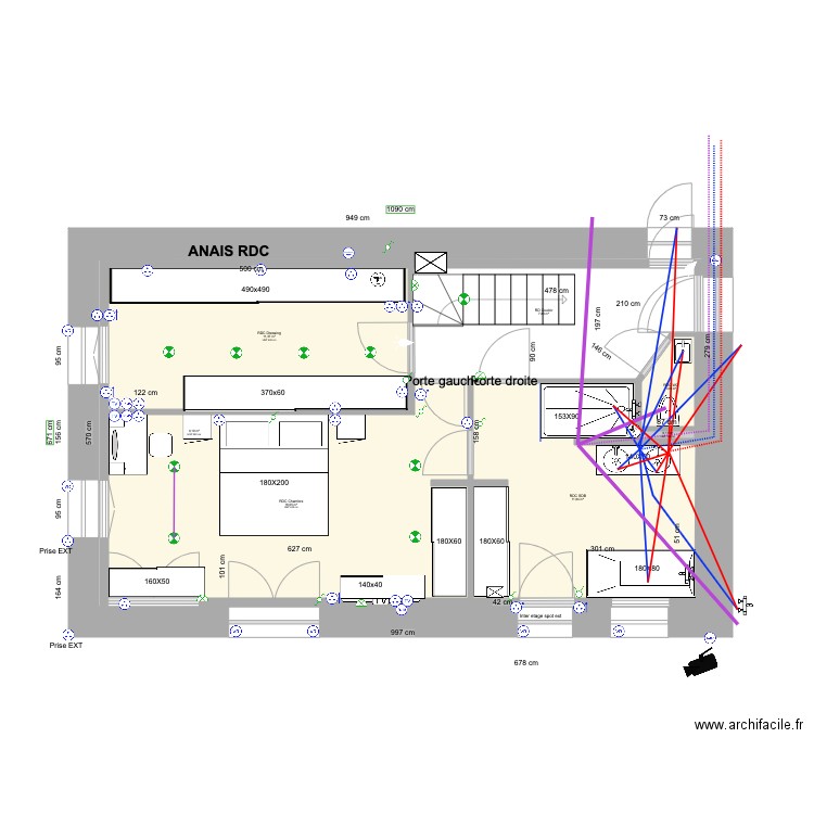 ANAIS BAT1 RDC PLOMBERIE 30 10 2023. Plan de 7 pièces et 50 m2