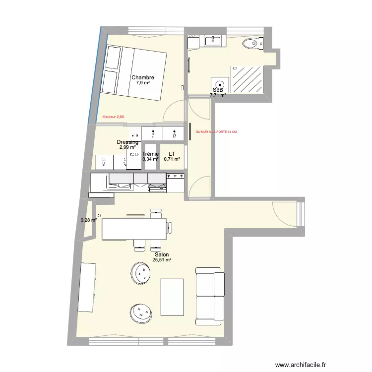 Morillons dressing. Plan de 