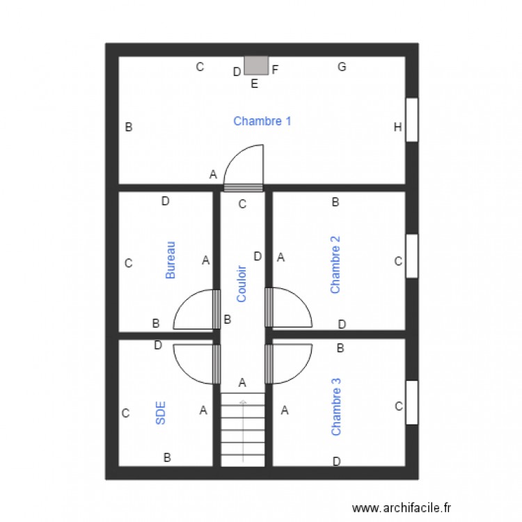 BERNARD 1ETG. Plan de 0 pièce et 0 m2