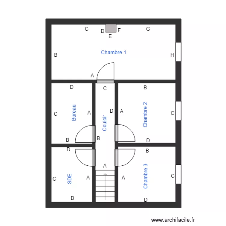 BERNARD 1ETG. Plan de 
