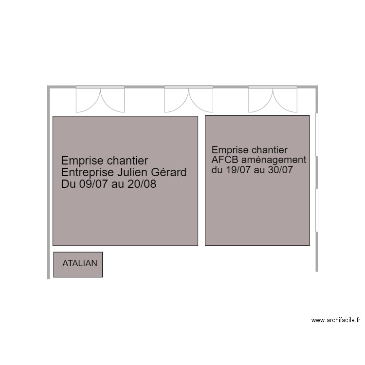 Emprise. Plan de 0 pièce et 0 m2