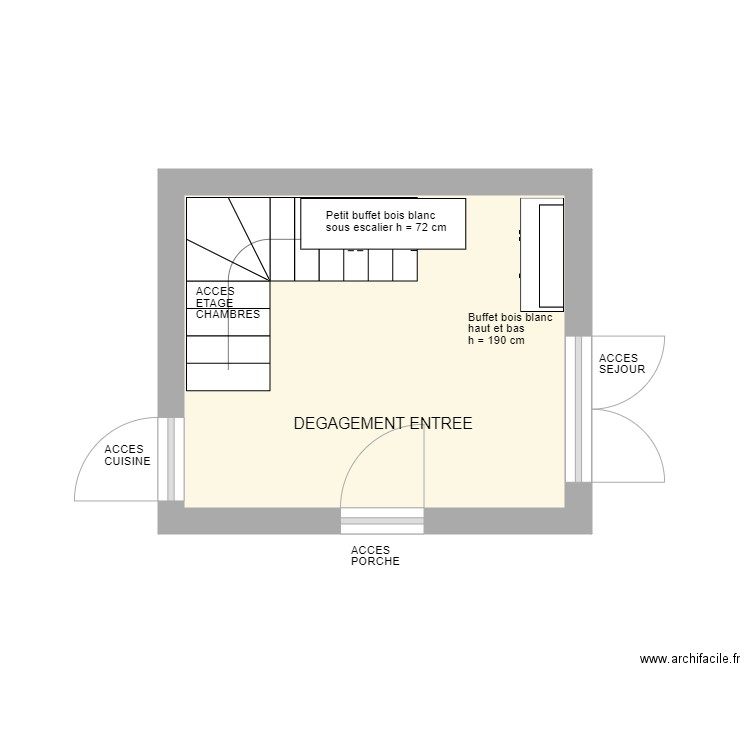 Dégagement entrée. Plan de 0 pièce et 0 m2