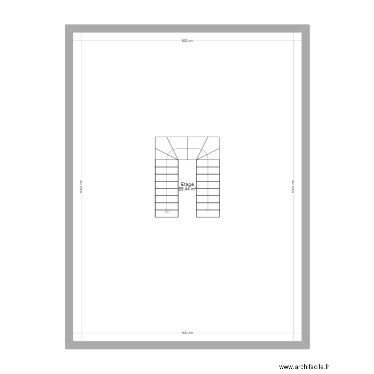 Etage de Cognelée. Plan de 1 pièce et 86 m2