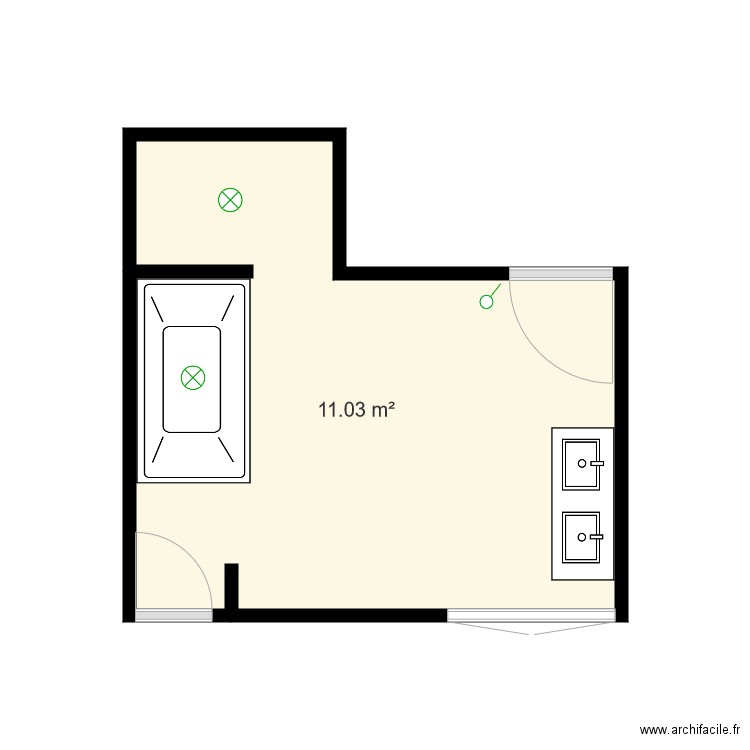 salle de bain. Plan de 0 pièce et 0 m2