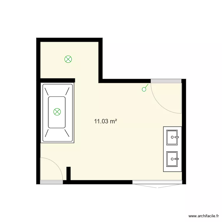 salle de bain. Plan de salle de bain. Plan de