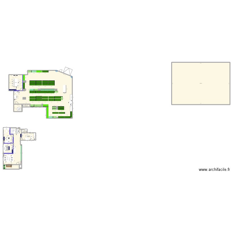 Bureau 16ème REMI. Plan de 10 pièces et 574 m2