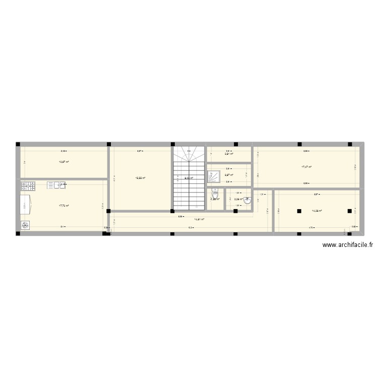 lakhdar. Plan de 11 pièces et 109 m2