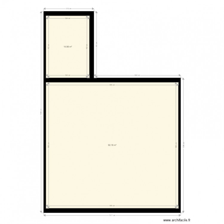 station B l C. Plan de 0 pièce et 0 m2