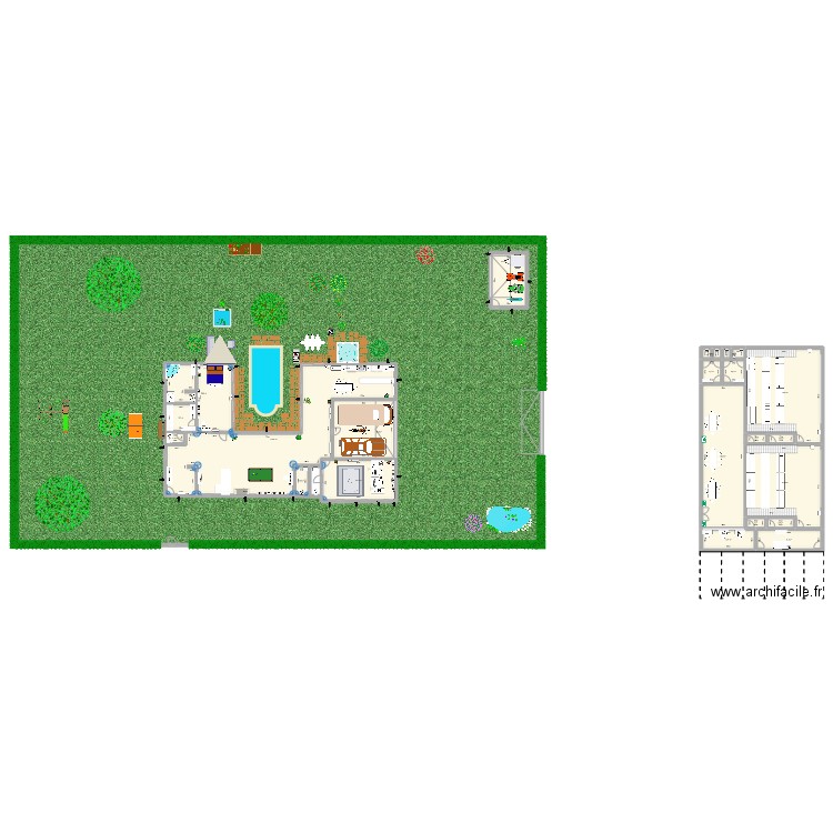 Maison de luxe1. Plan de 21 pièces et 544 m2