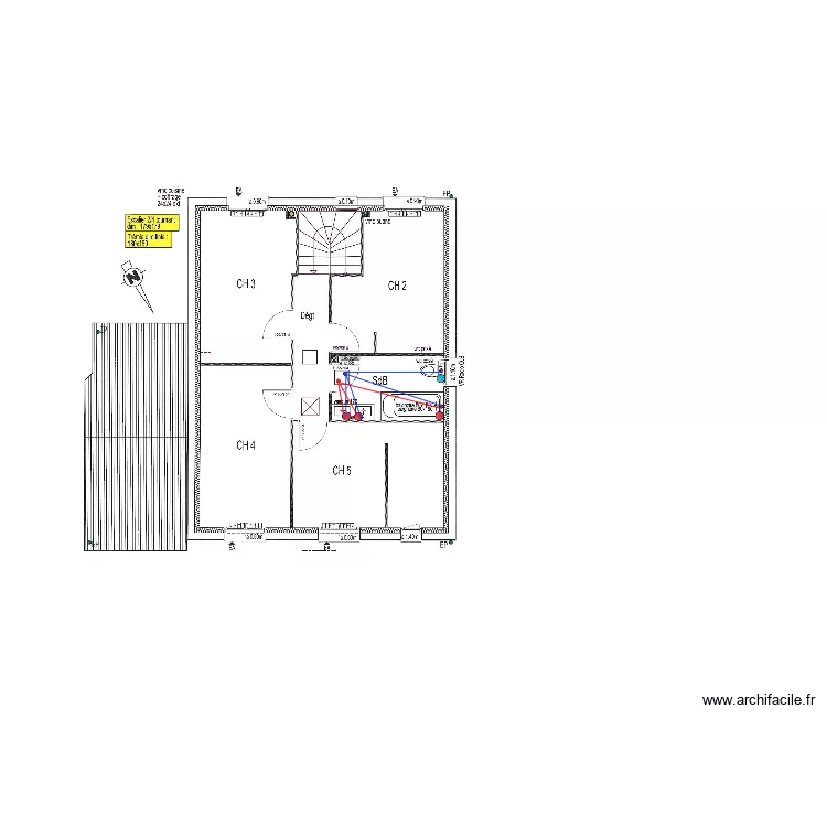 LELARGE ETAGE PLOMB. Plan de 