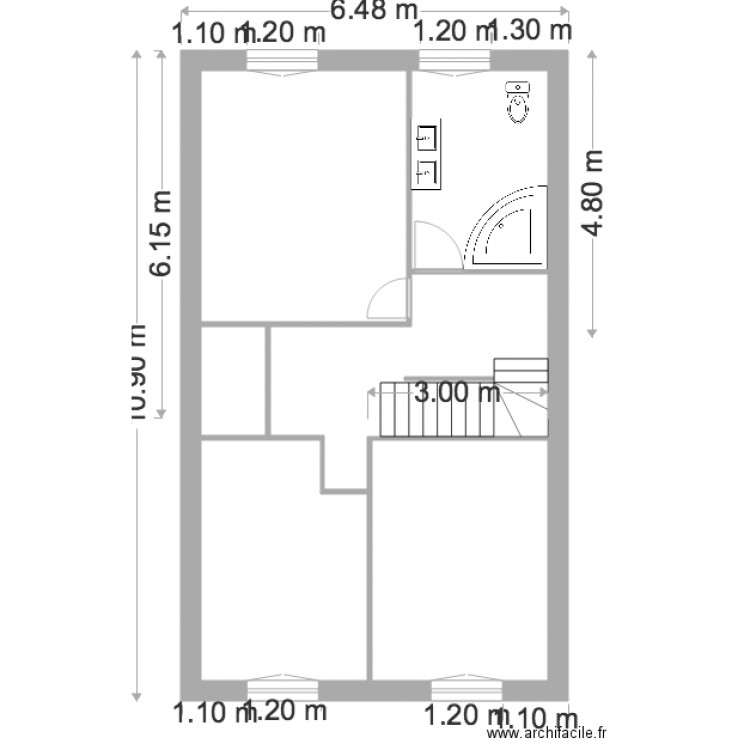 Oznur ETAGE GROS OEUVRE 100915. Plan de 0 pièce et 0 m2