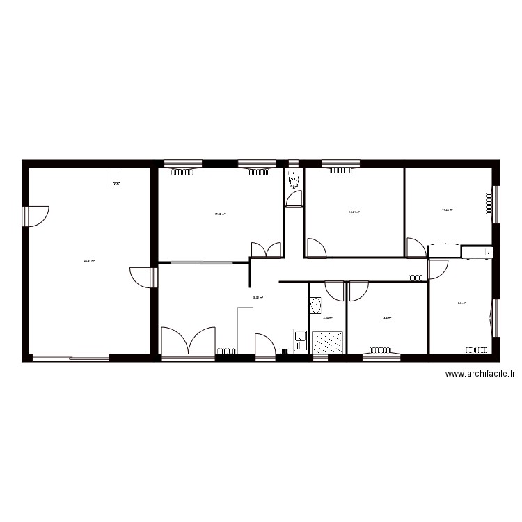  Plan de existant. Plan de 0 pièce et 0 m2