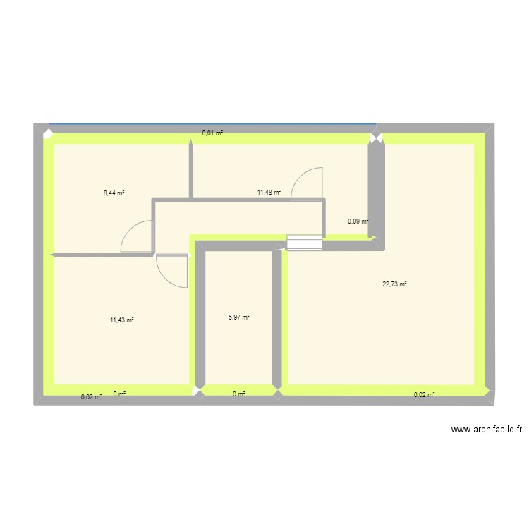 isi1. Plan de 11 pièces et 60 m2