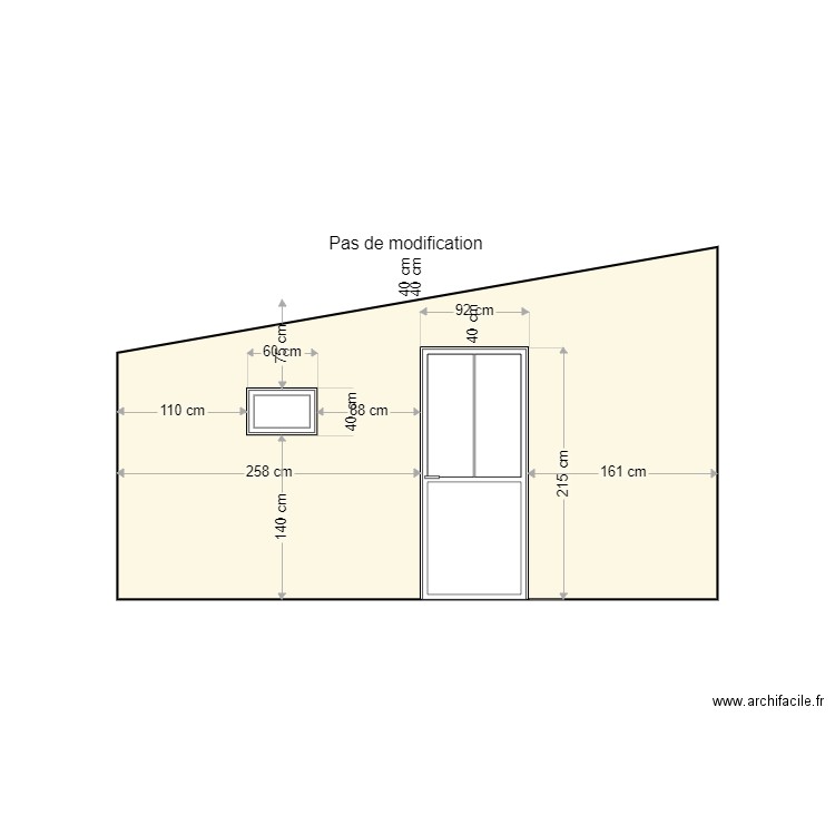 facade coté. Plan de 0 pièce et 0 m2