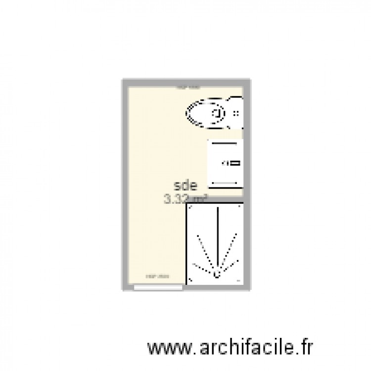 plan sdb duchalet V2. Plan de 0 pièce et 0 m2