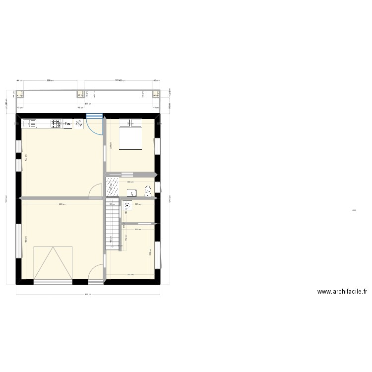 maison. Plan de 10 pièces et 92 m2