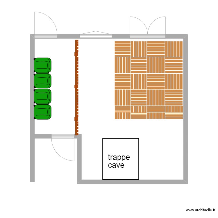 C2 Jardin  - poubelle existant. Plan de 0 pièce et 0 m2