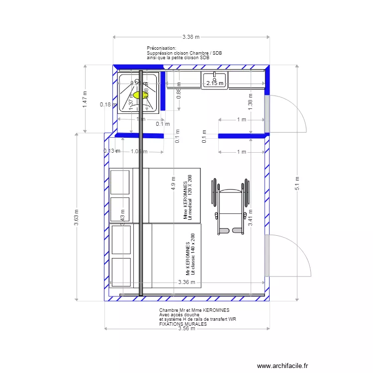 CH et SDB KEROMNES Plougonvelin. Plan de 