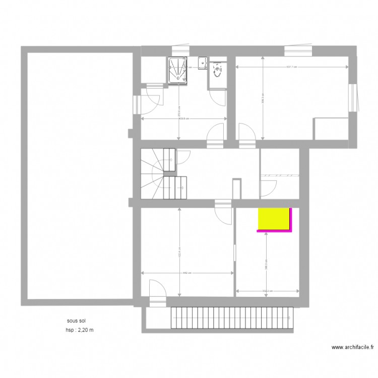 Enghien sous sol  10 05 2018. Plan de 0 pièce et 0 m2