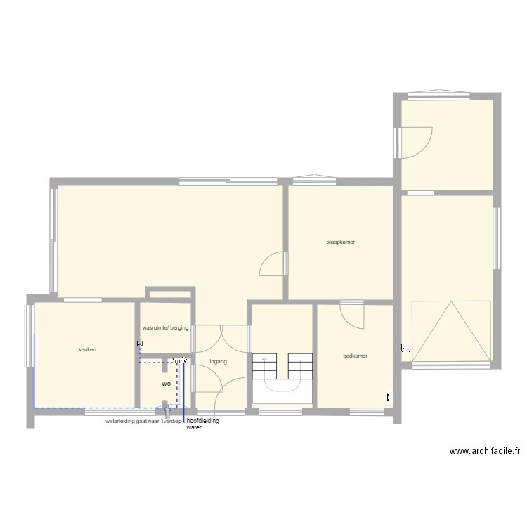 aanvoer waterleiding . Plan de 0 pièce et 0 m2