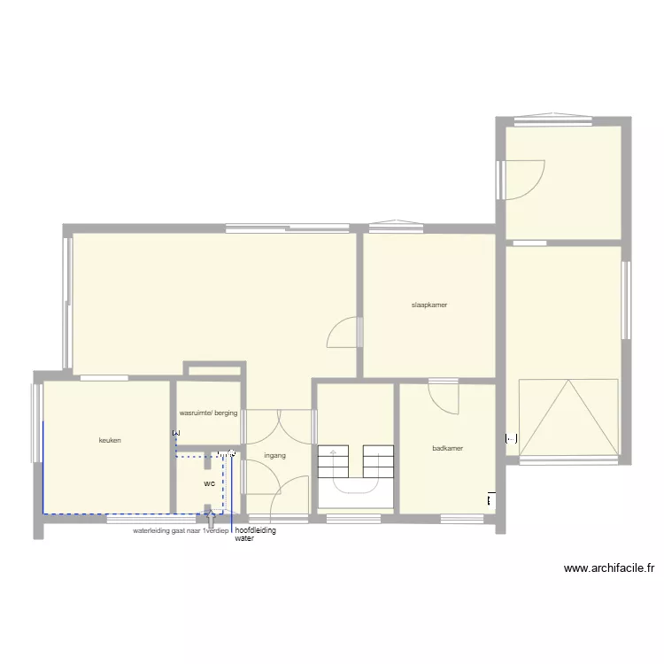 aanvoer waterleiding . Plan de aanvoer waterleiding . Plan de