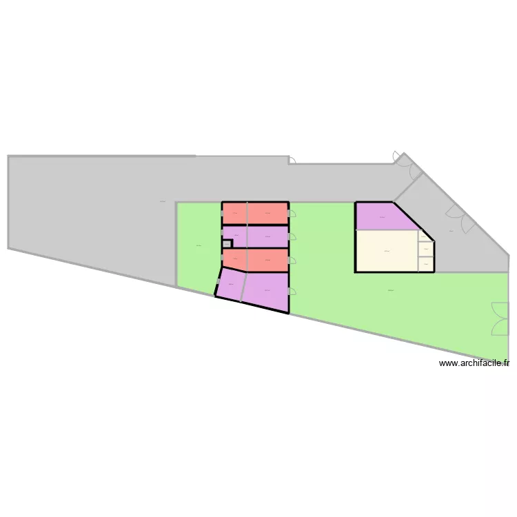 ak99 2105 SIMULATION bureaux. Plan de 