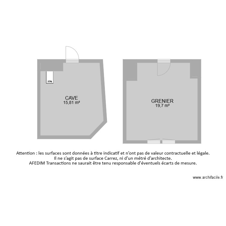 BI 7648 ANNEXES. Plan de 5 pièces et 37 m2