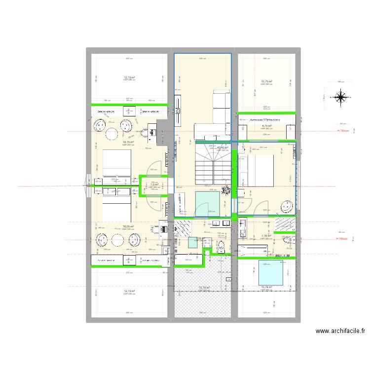 2590 Entredozon - V1.2. Plan de 17 pièces et 324 m2