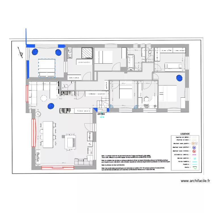 Maison du haut. Plan de 