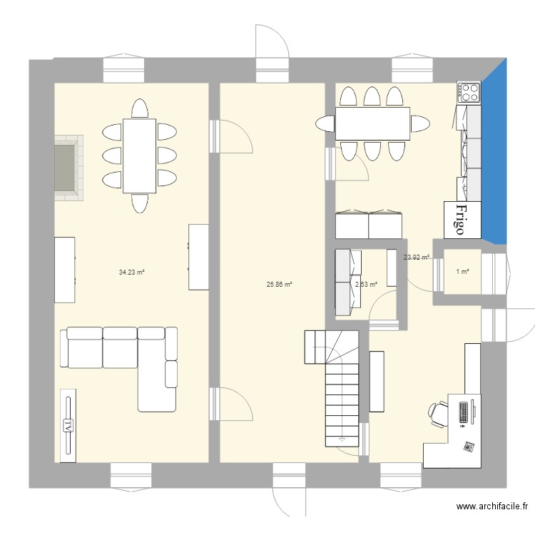 RDC. Plan de 0 pièce et 0 m2