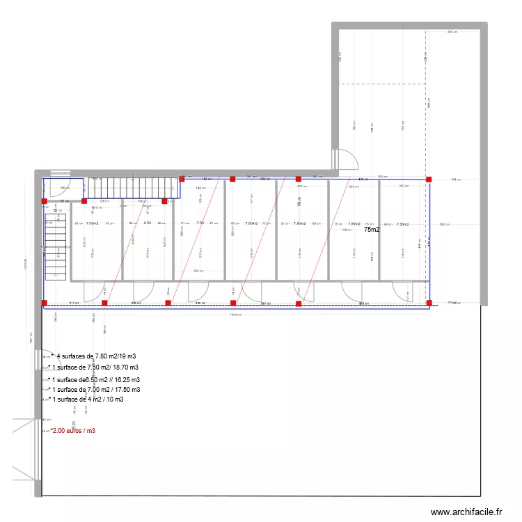 &eacute;tage entrep&ocirc;t. Plan de 