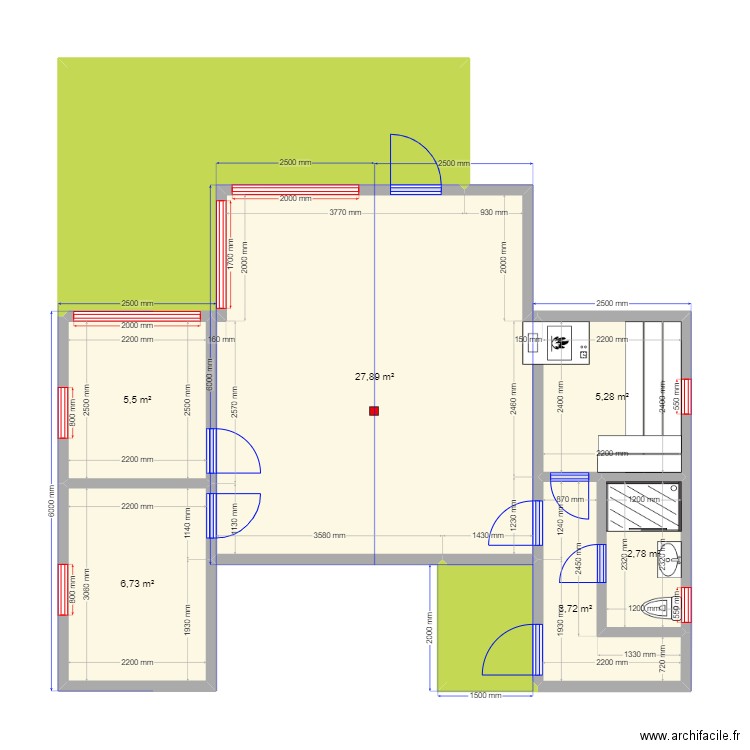 Вадим Северный. Plan de 8 pièces et 71 m2