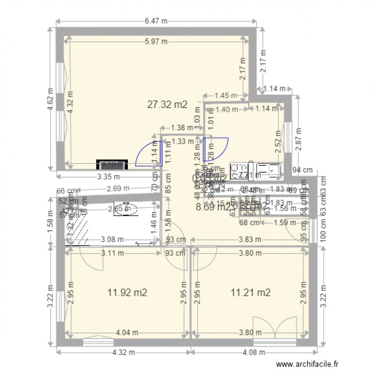 Appartement 6bis. Plan de 0 pièce et 0 m2
