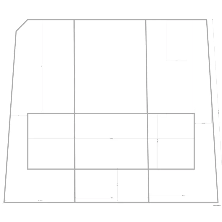 Trois parcelles au 10 A. Plan de 