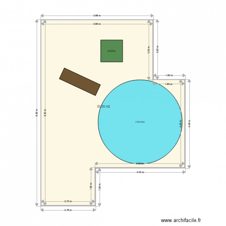 PISCINE. Plan de 0 pièce et 0 m2