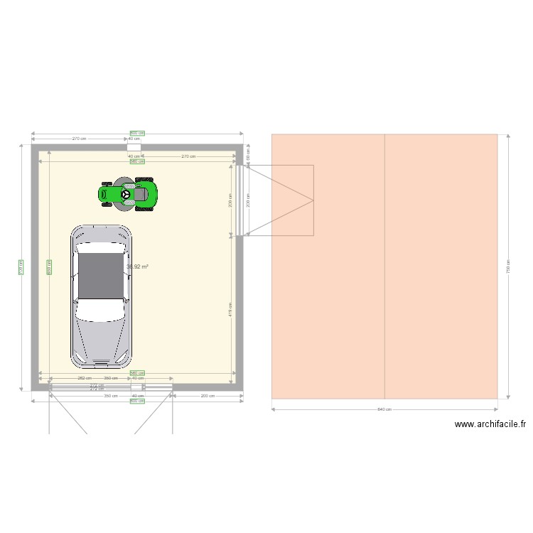GARAGE GIRARD Plan 1 pièce 37 m2 dessiné par 33FLAV