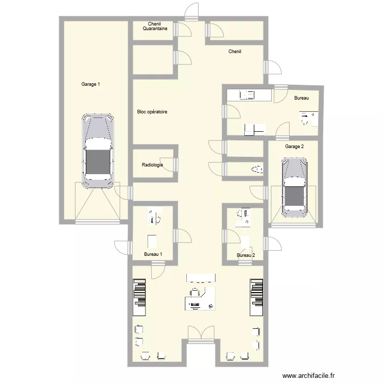 Clinique V&eacute;t&eacute;rinaire DELUBAC. Plan de 