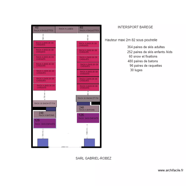 Intersport BAREGES 3. Plan de Intersport BAREGES 3. Plan de