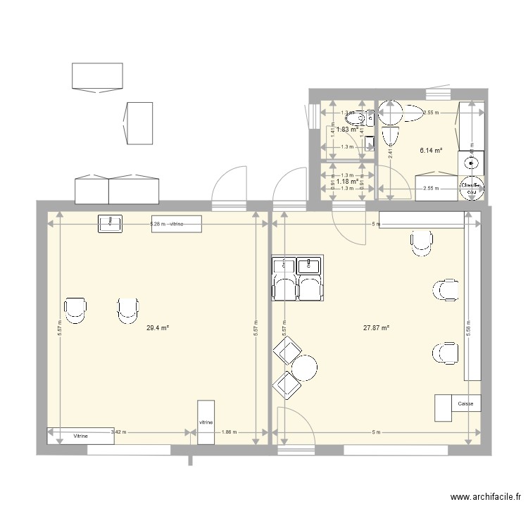 salon vic propo. Plan de 0 pièce et 0 m2