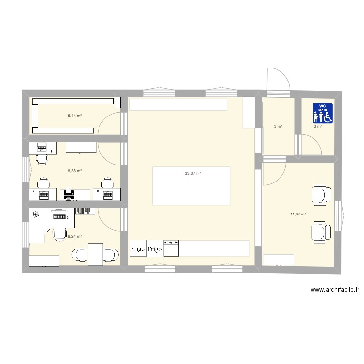 Plan du laboratoire modulaire. Plan de 0 pièce et 0 m2