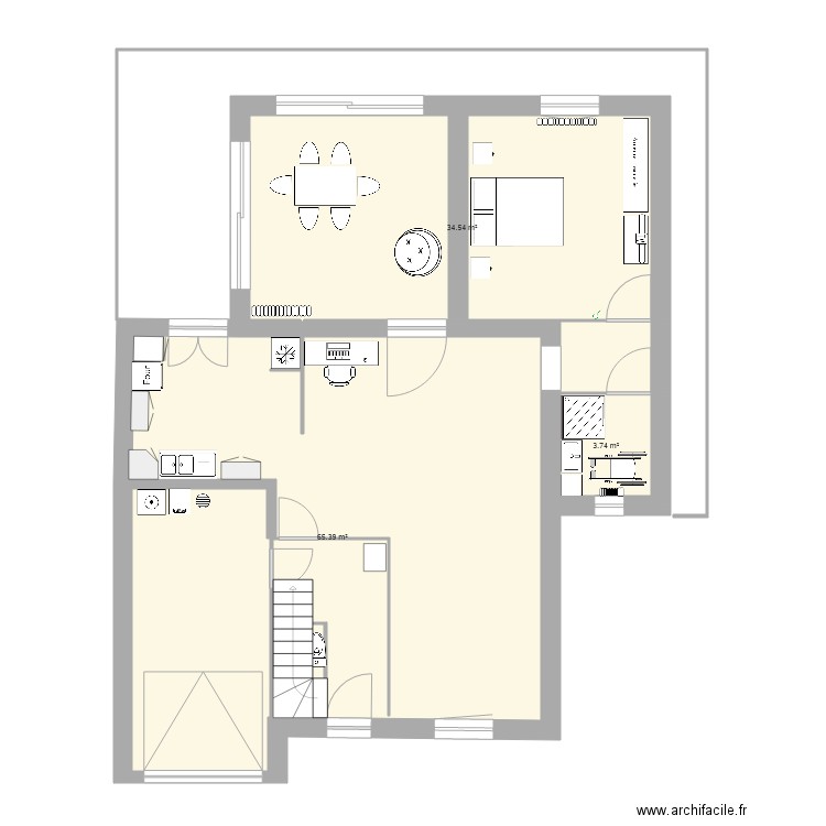 maison cdk 3. Plan de 0 pièce et 0 m2