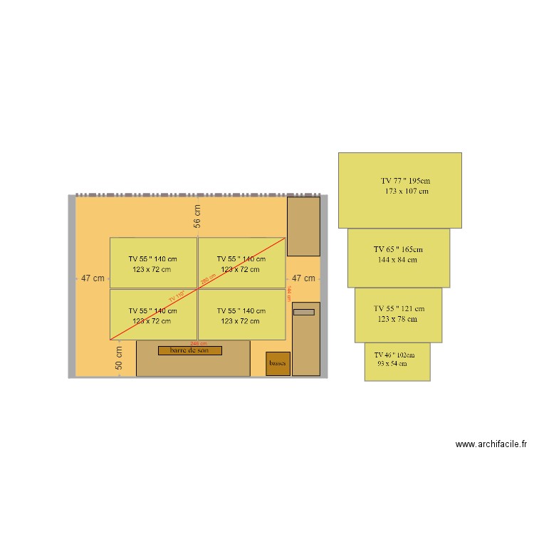 coin 4 TV55. Plan de 0 pièce et 0 m2