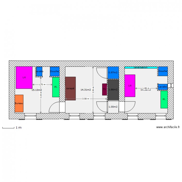 Gabillons Etage v2. Plan de 0 pièce et 0 m2