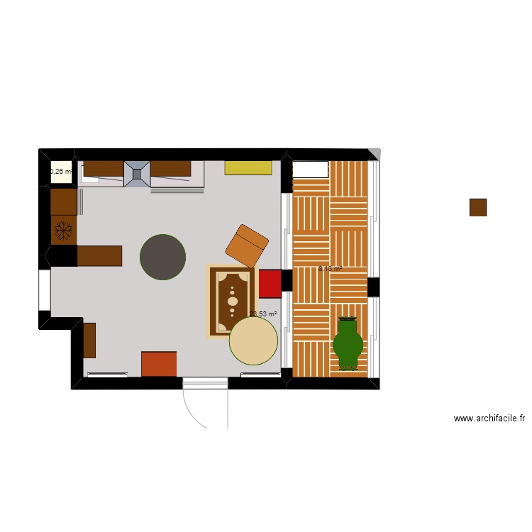 12456547. Plan de 3 pièces et 32 m2