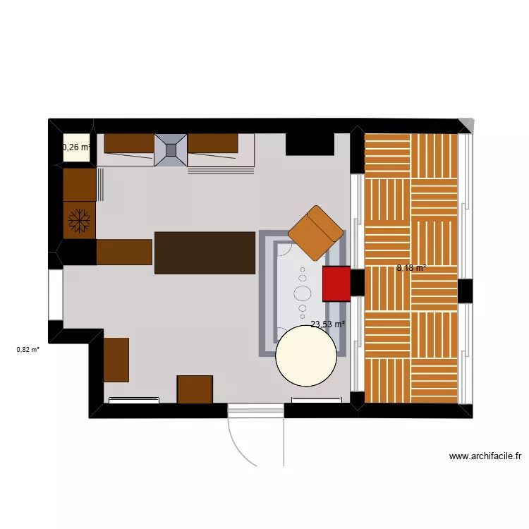 12456547. Plan de 3  et 32 m²