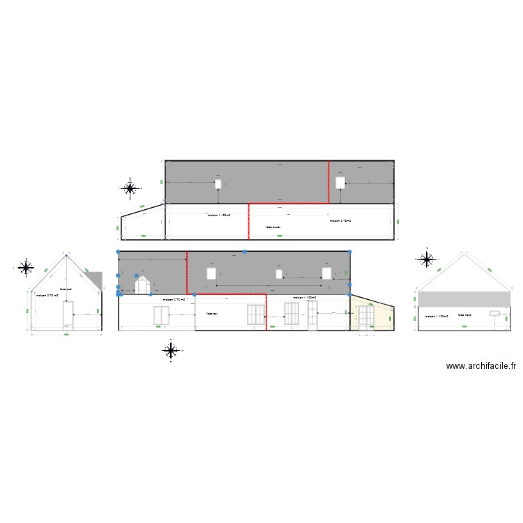 plan après transformation garage en habitation. Plan de 0 pièce et 0 m2